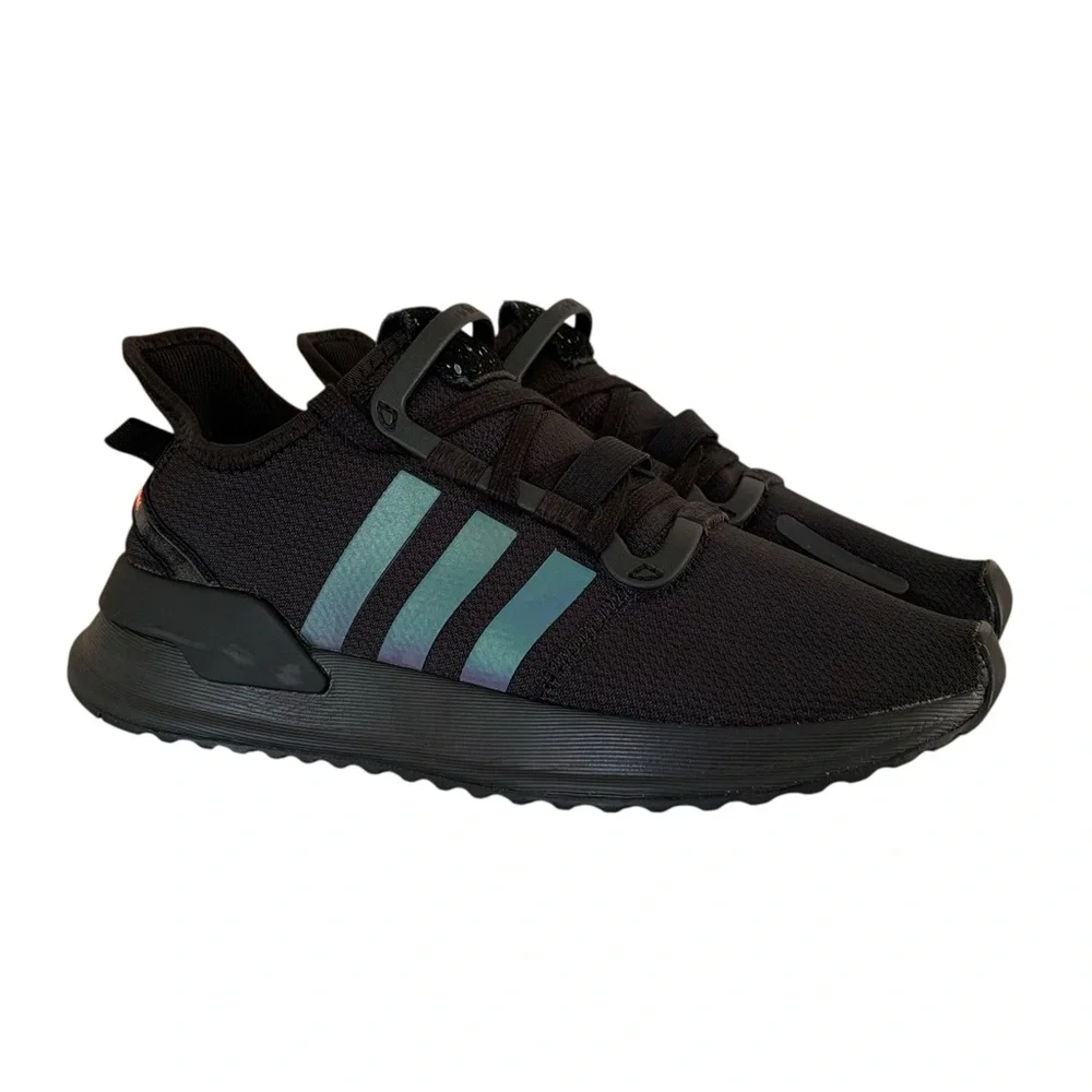 Adidas Black & Iridescent Stripe U Path Sneakers